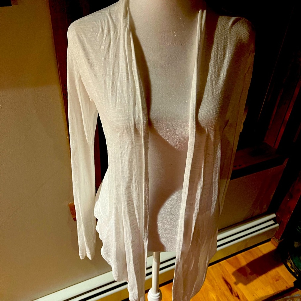 Light weight flowy cardigan with asymmetrical front